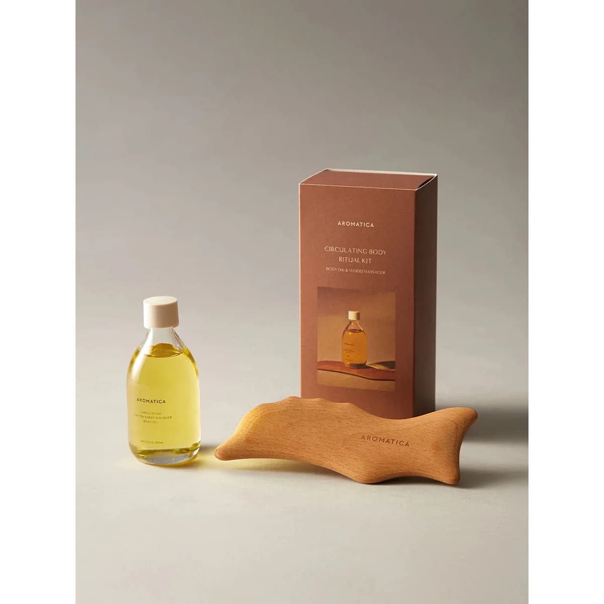 Aromatica Circulating Body Oil & Baby Dolphin Massager Set