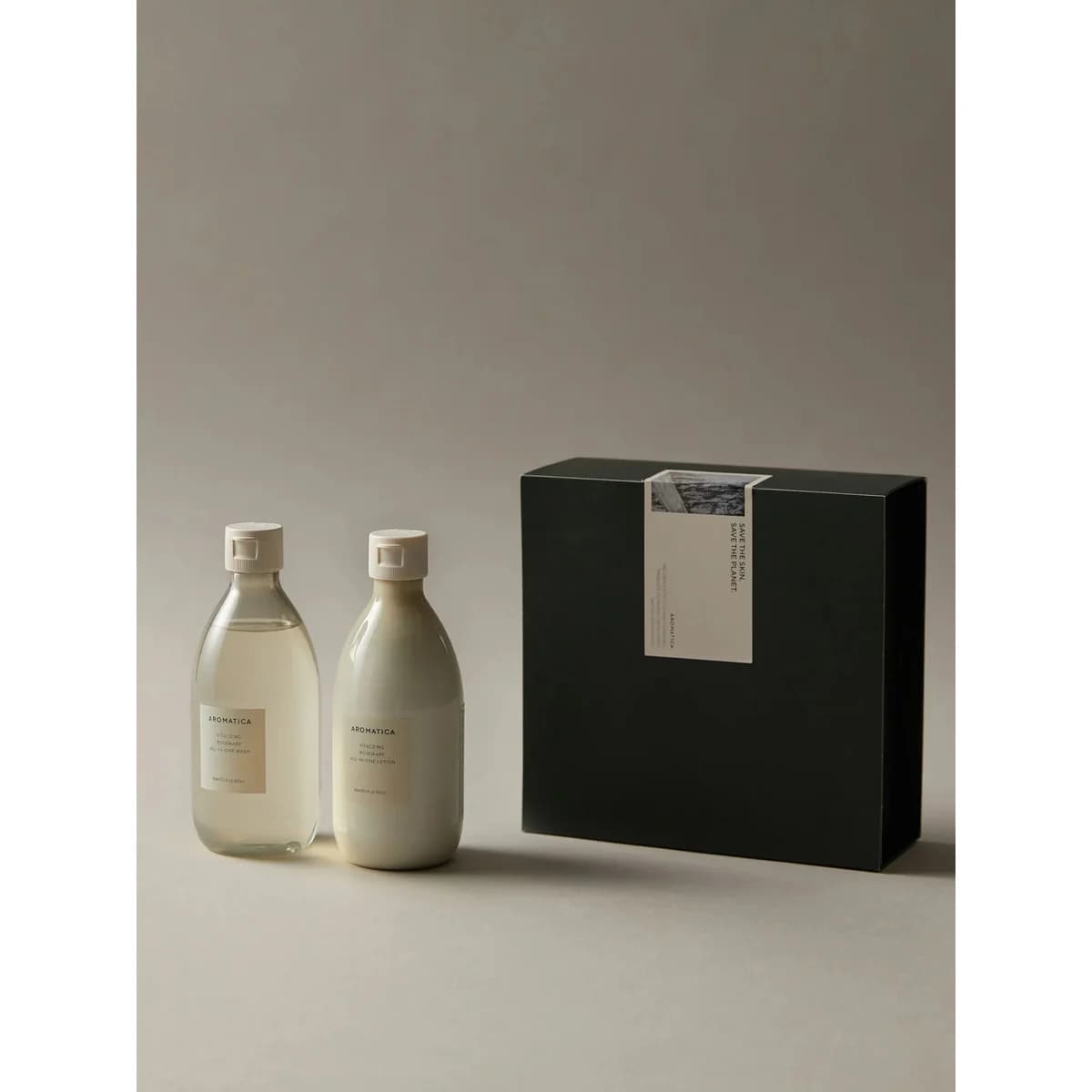 Aromatica Rosemary All-in-One Body Wash & Body Lotion Set