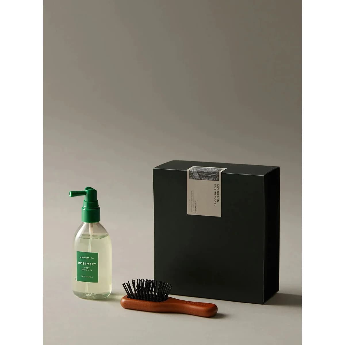 Aromatica Rosemary Root Enhancer & Wooden Brush Set