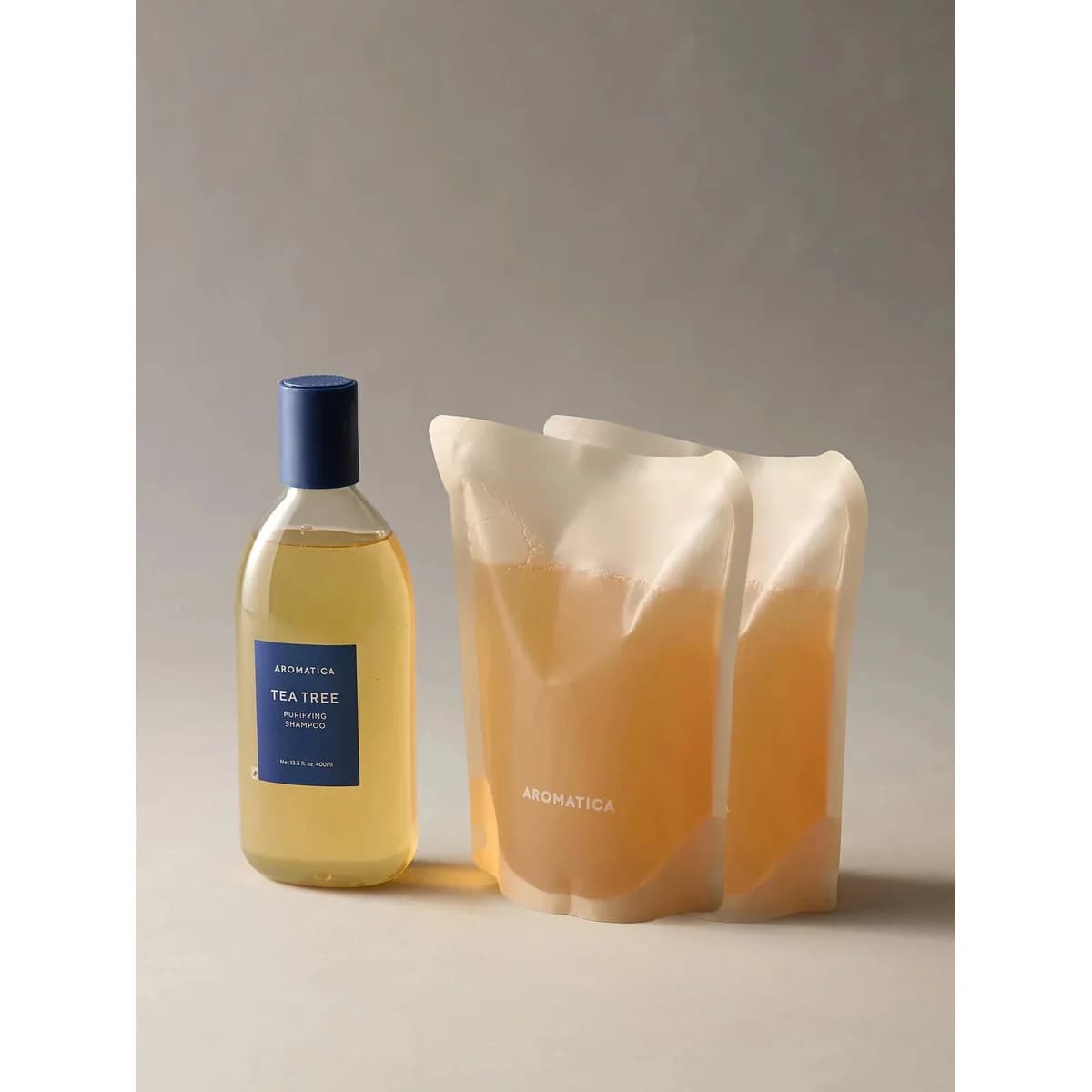 Aromatica Tea Tree Purifying Shampoo 400ml & Refill 500ml x2
