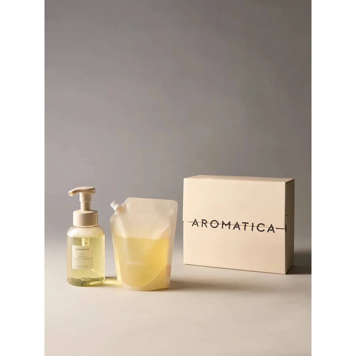Aromatica Zesty Hand Soap Grapefruit & Tangerine 300ml & Refill 300ml