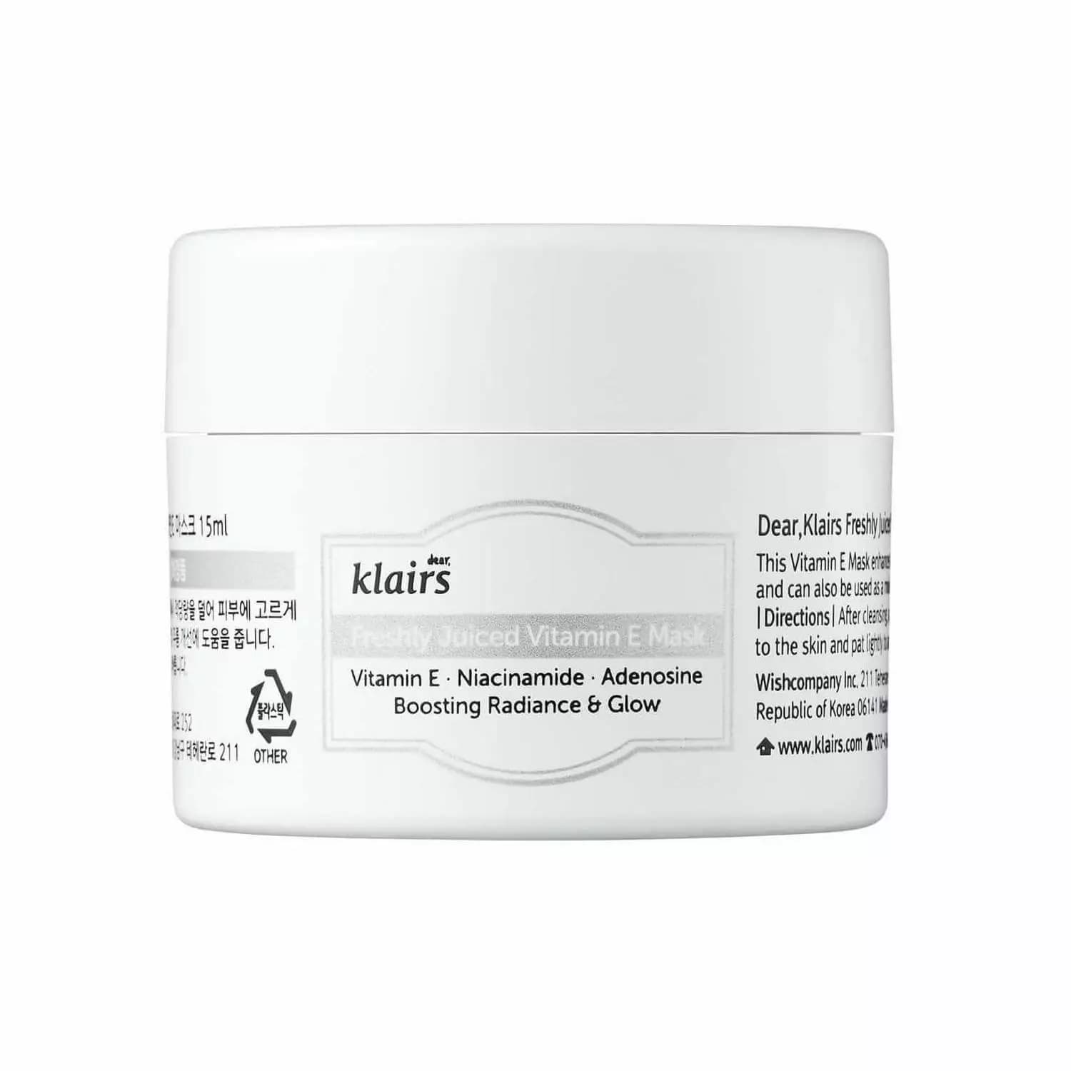 Dear Klairs Freshly Juiced Vitamin E Mask 15ml