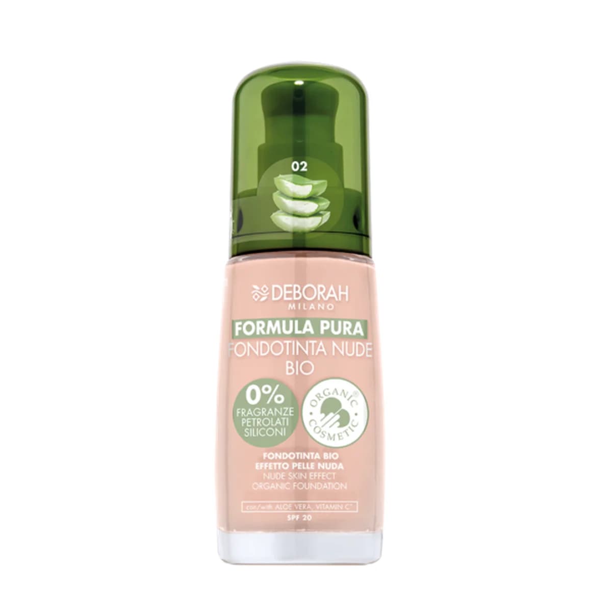 Deborah Milano FORMULA PURA NUDE SKIN EFFECT ORGANIC FOUNDATION - rose-cream-02