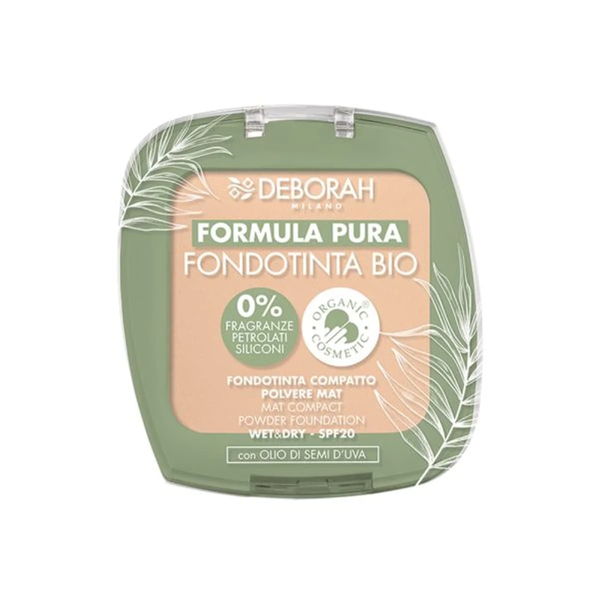 Deborah Milano FORMULA PURA ORGANIC COMPACT POWDER FOUNDATION - 1 Fair