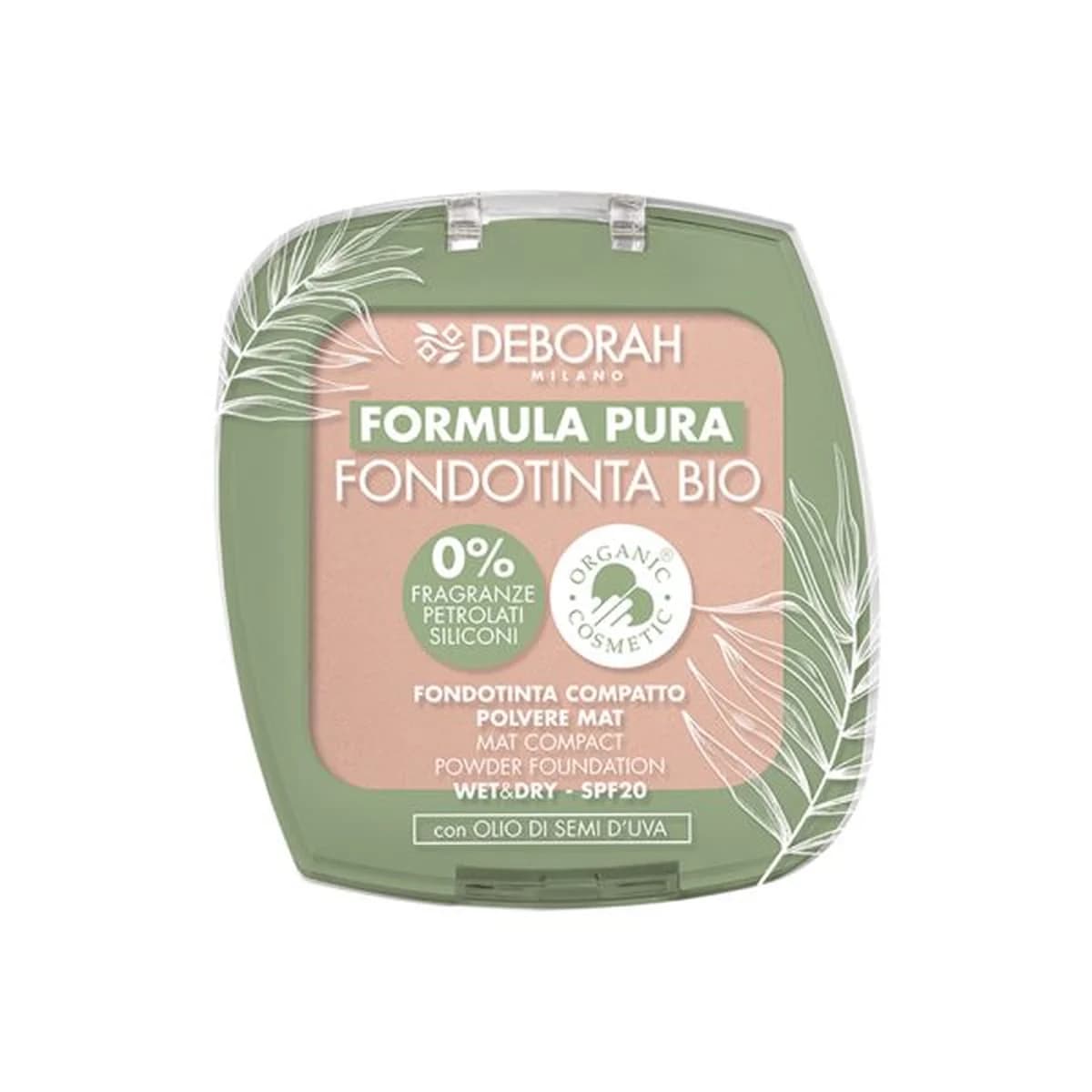 Deborah Milano FORMULA PURA ORGANIC COMPACT POWDER FOUNDATION - 3-True Beige