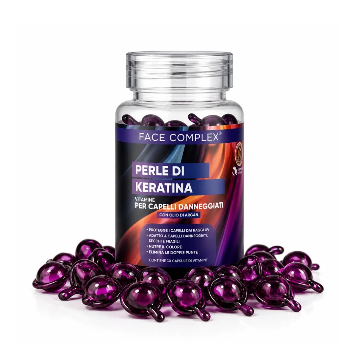 Face Complex Perle di cheratina vitamine alla keratina per capelli - 30 cps