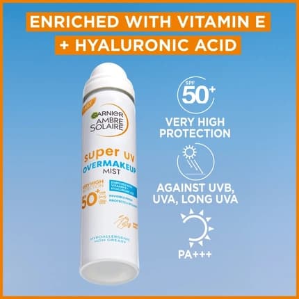 Garnier Ambre Solaire Super UV Over Makeup Mist SPF 50 75ml