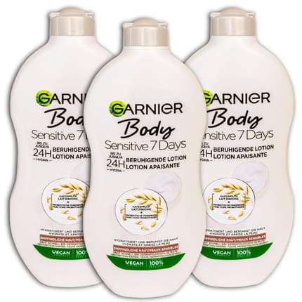 Garnier Body Sensitive 7 Days Soothing Milk With Oat Milk 3 X 400ml