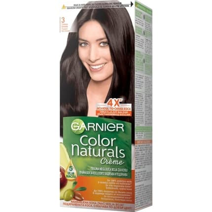 Garnier Color Naturals Creme Permanent Nourishing Hair Coloring - 3 Dark Brown