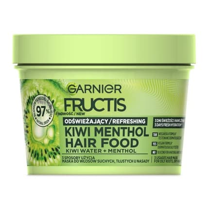 Garnier Fructis Hair Food Kiwi Menthol Hair Mask 400ml