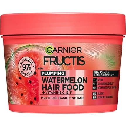 Garnier Fructis Hair Food Watermelon Plumping Mask 400ml for Fine Hair