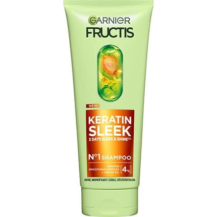 Garnier Fructis Keratin Sleek Shampoo For Dry And Frizzy Hair - 200ml