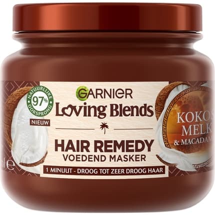 Garnier Loving Blends Coconut Milk And Macadamia Hair Mask For Normal To Dry Hair 340 Ml