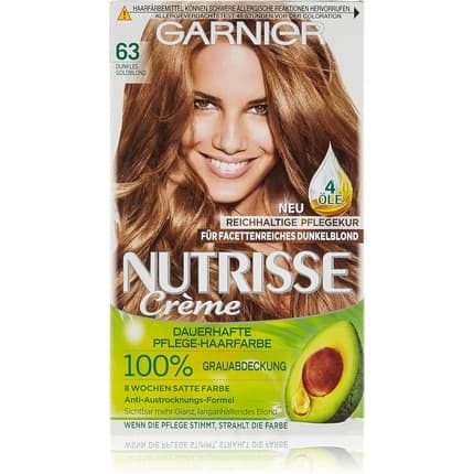 Garnier Nutrisse Dark Golden Blonde Hair Colouring with 3 Nourishing Oils