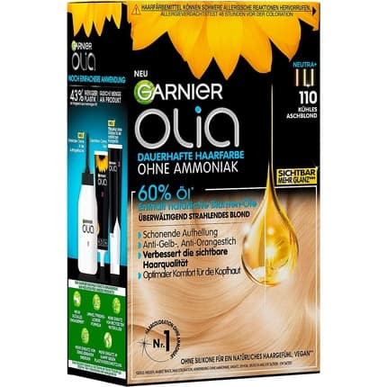 Garnier Olia 110 Cool Ash Blonde Permanent Hair Colour