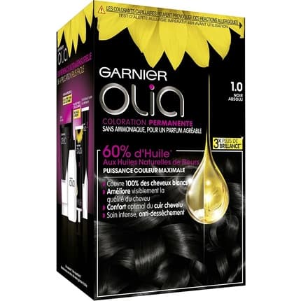 Garnier Olia Ammonia Free Permanent Oil Dye Absolute Black