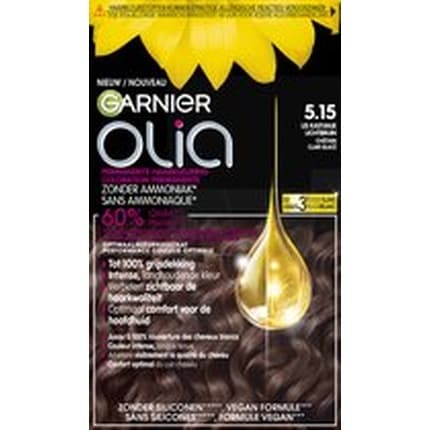 Garnier Olia Chestnut Light Brown 515 Permanent Hair Color Without Ammonia