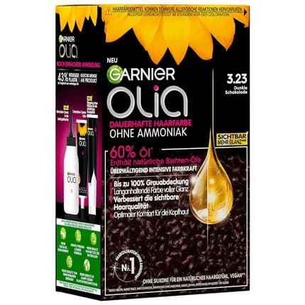 Garnier Olia Ammonia-Free Permanent Hair Color - 3.23 Dark Chocolate 60g
