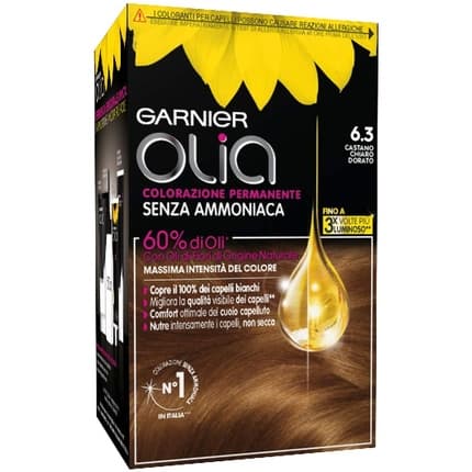 Garnier Olia Permanent Hair Colour - 6.3 Light Chestnut