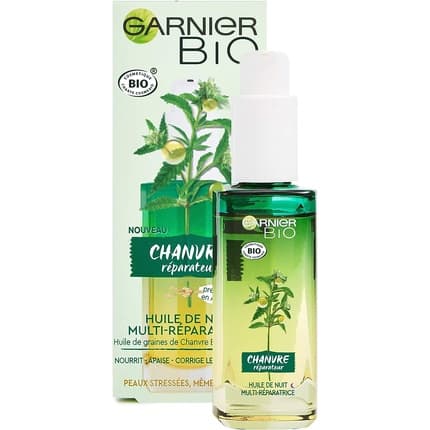 Garnier Organic Multi-Repairing Night Oil with Hemp & Vitamin E 30ml