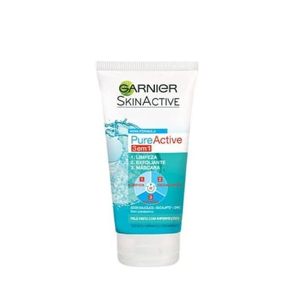 Garnier Pure Active 3-in-1 Wash, Scrub & Mask 150ml