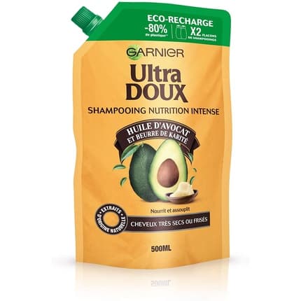 Garnier Ultra Doux Avocado Oil & Shea Butter Intense Nutrition Shampoo Eco-Refill 500ml