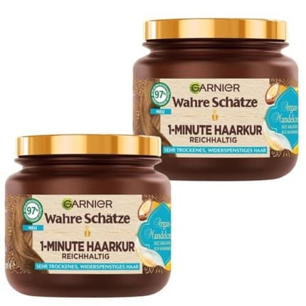 Garnier True Treasures 1-Minute Hair Mask Argan & Almond Cream 340ml