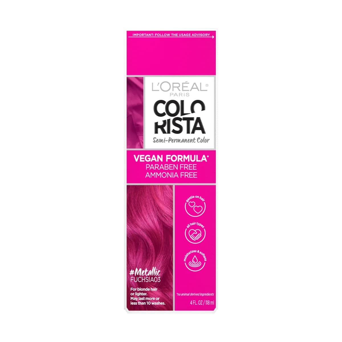 Loreal Paris Colorista Semi-Permanent Hair Color -03 Metallic Pink