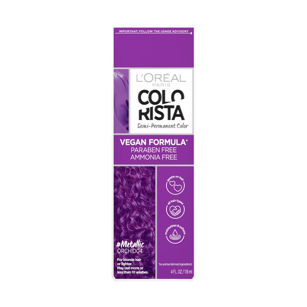 Loreal Paris Colorista Semi-Permanent Hair Color -04 Metallic Orchid
