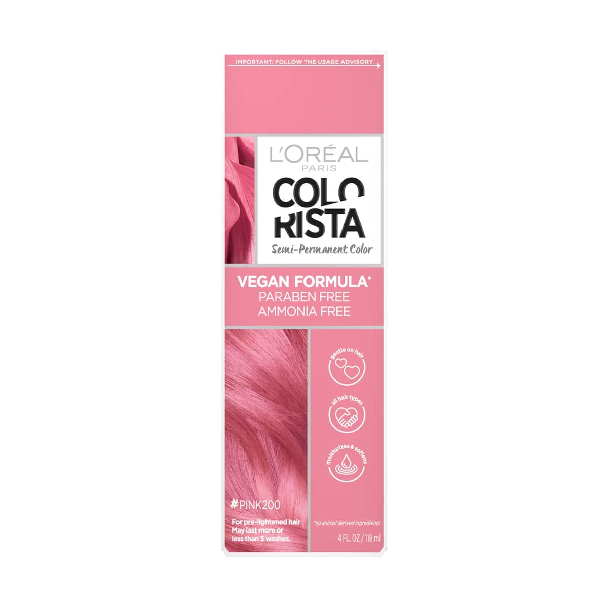 Loreal Paris Colorista Semi-Permanent Hair Color -200 Pink