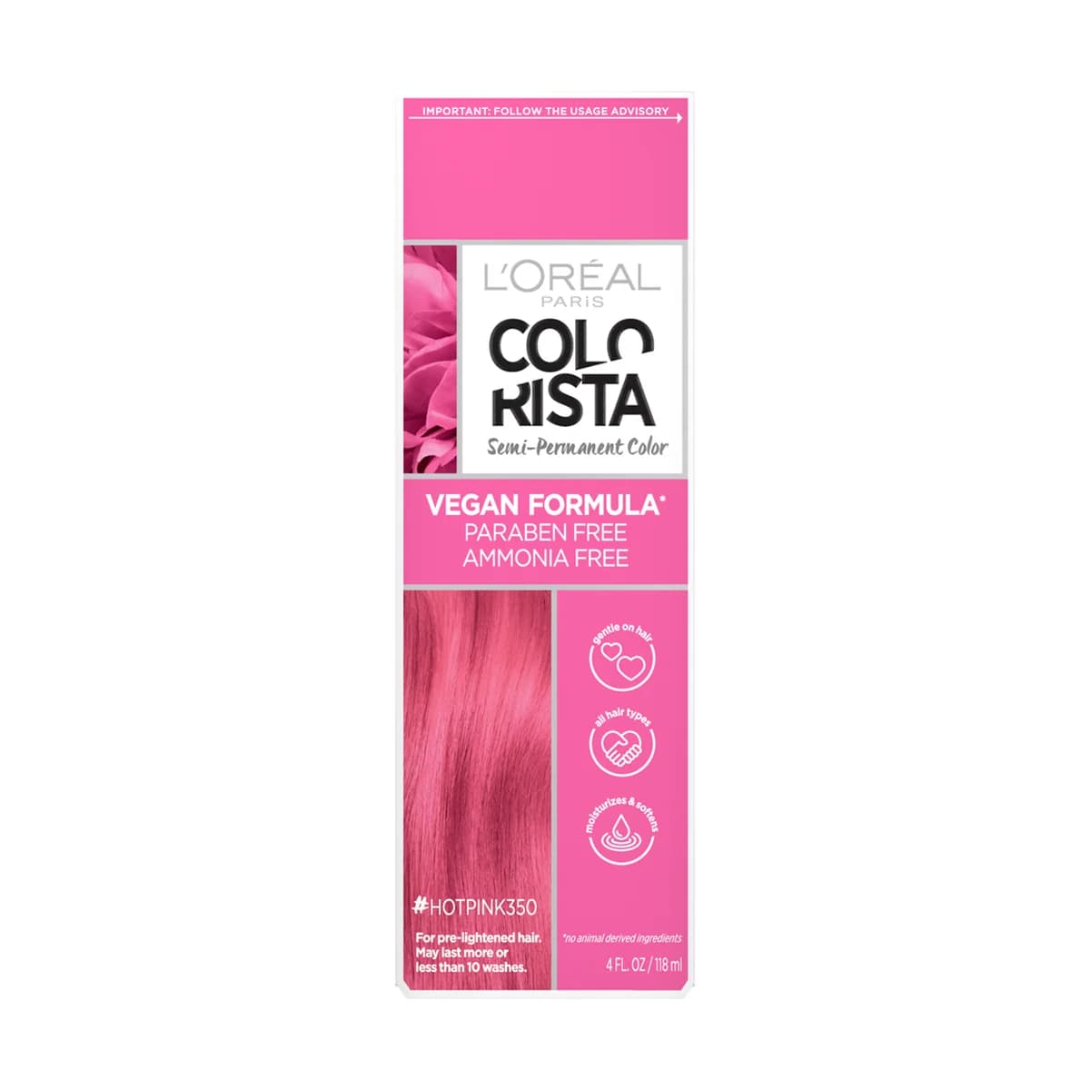 Loreal Paris Colorista Semi-Permanent Hair Color -350 Hot Pink