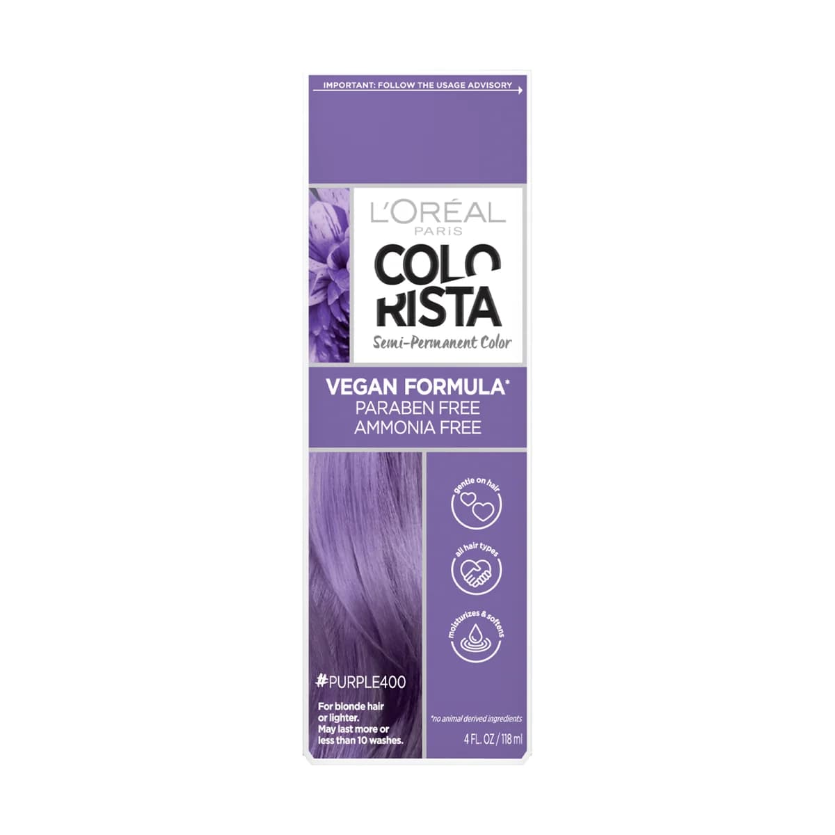 Loreal Paris Colorista Semi-Permanent Hair Color -400 Purple