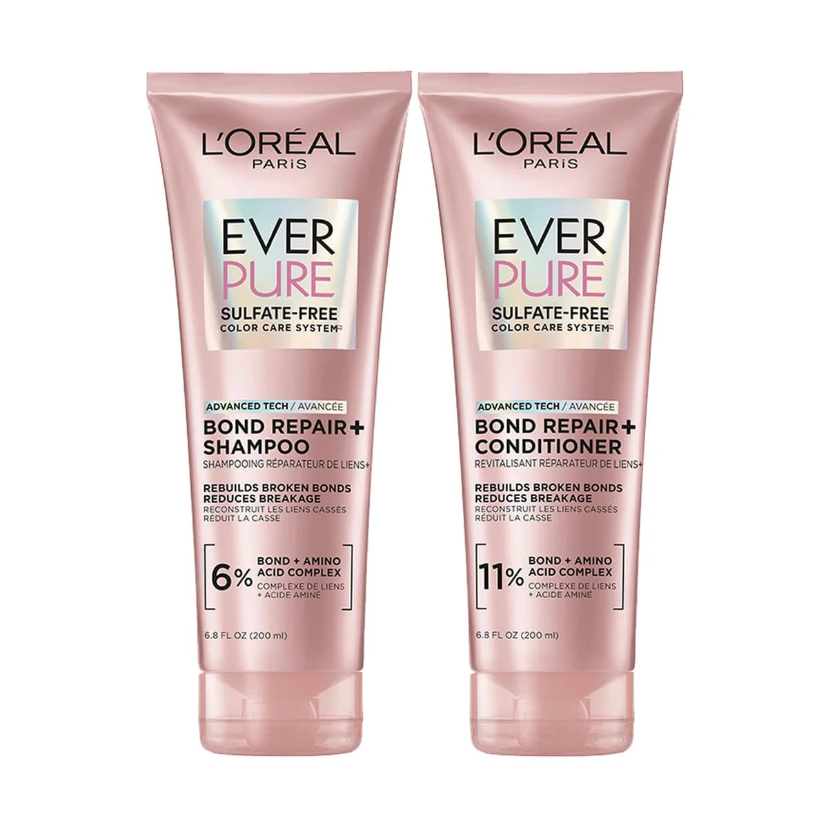 Loreal Paris EverPure Sulfate Free Bond Repair+ Shampoo & Conditioner Kit -kit