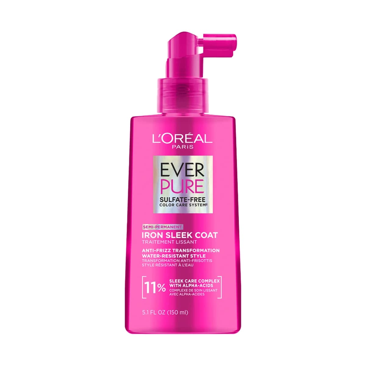 Loreal Paris EverPure Sulfate Free Iron Sleek Coat Smoothing Treatment for Frizzy Hair -coat