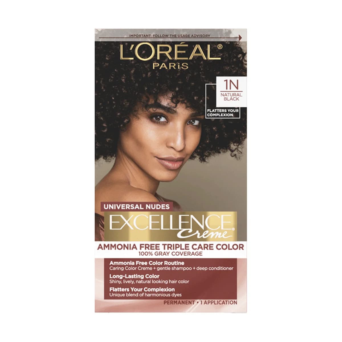 Loreal Paris Excellence Universal Nudes -Natural Black 1N