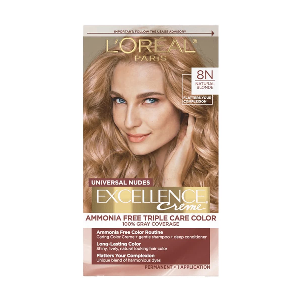 Loreal Paris Excellence Universal Nudes -Natural Blonde 8N