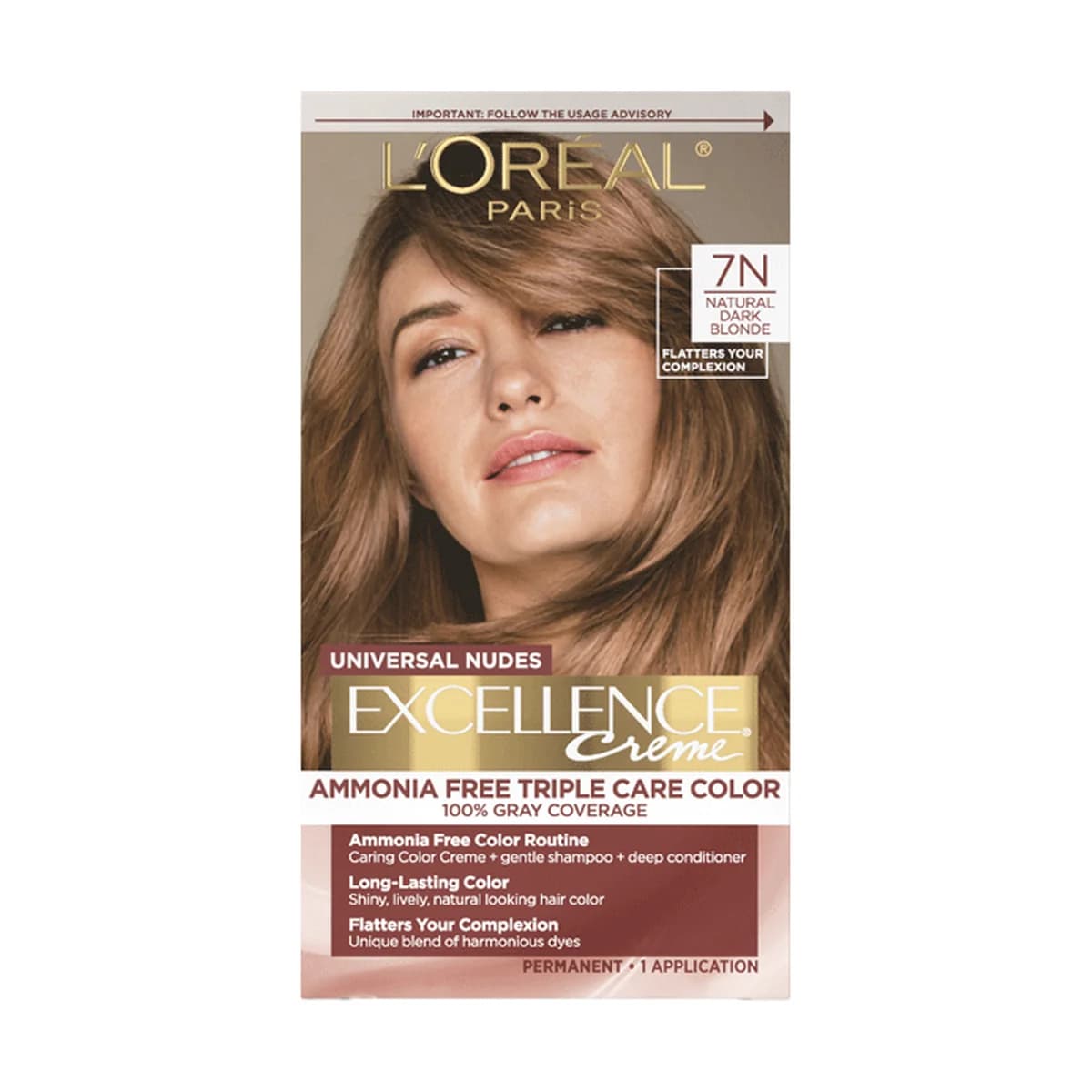 Loreal Paris Excellence Universal Nudes -Natural Dark Blonde 7N