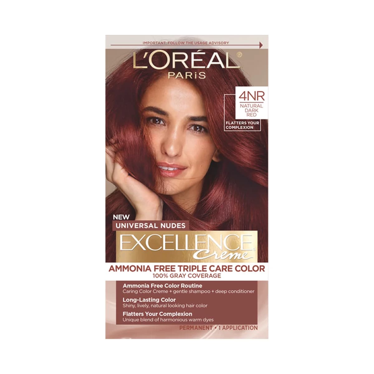 Loreal Paris Excellence Universal Nudes -Natural Dark Red 4NR