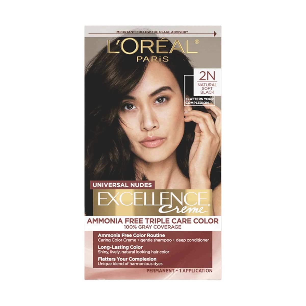 Loreal Paris Excellence Universal Nudes -Natural Soft Black 2N