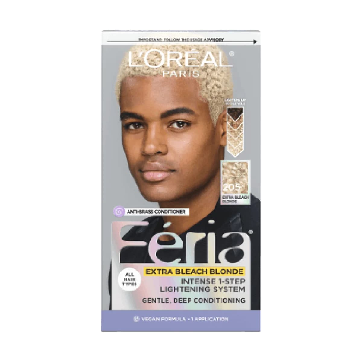 Loreal Paris Feria Hyper Platinum Advanced Lightening System Bleach -205 Fera: Extra Bleach Blonde