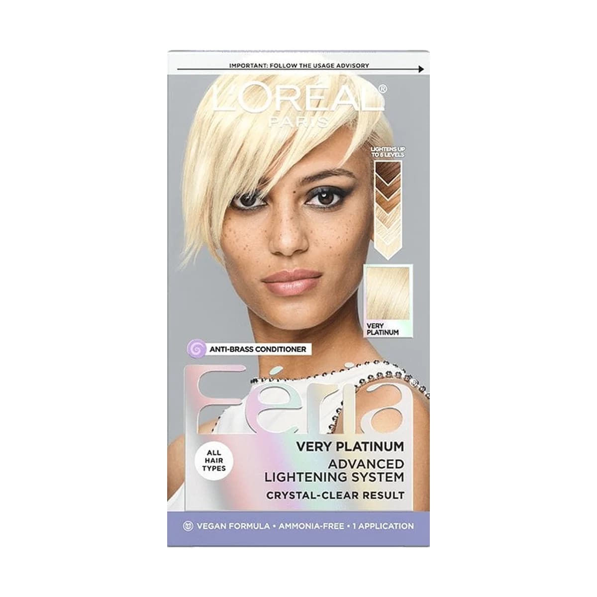 Loreal Paris Feria Hyper Platinum Advanced Lightening System Bleach -Absolute Platinum Very Platinum