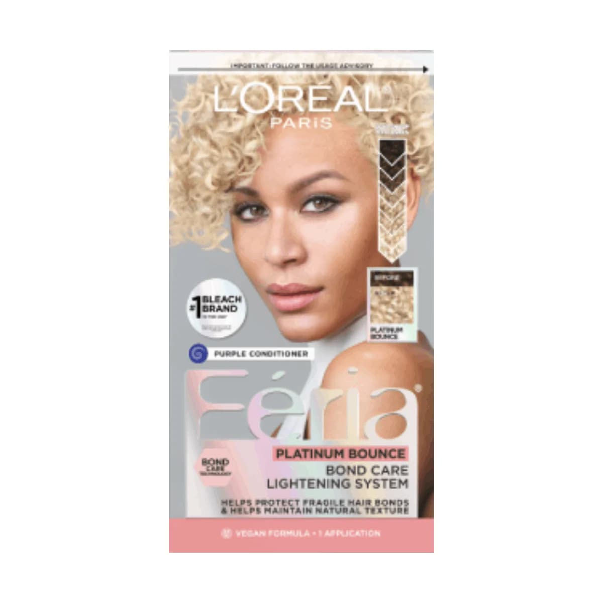 Loreal Paris Feria Hyper Platinum Advanced Lightening System Bleach -Platinum Bounce