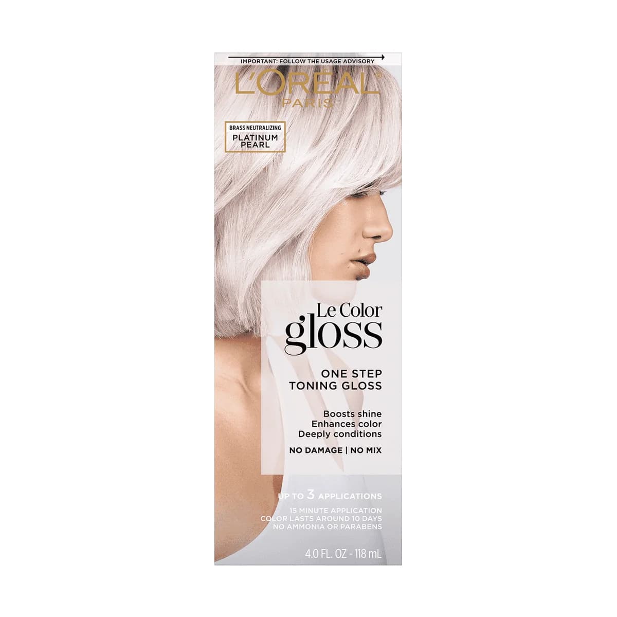 Loreal Paris Le Color Gloss One Step In-Shower Toning Gloss -Platinum Pearl