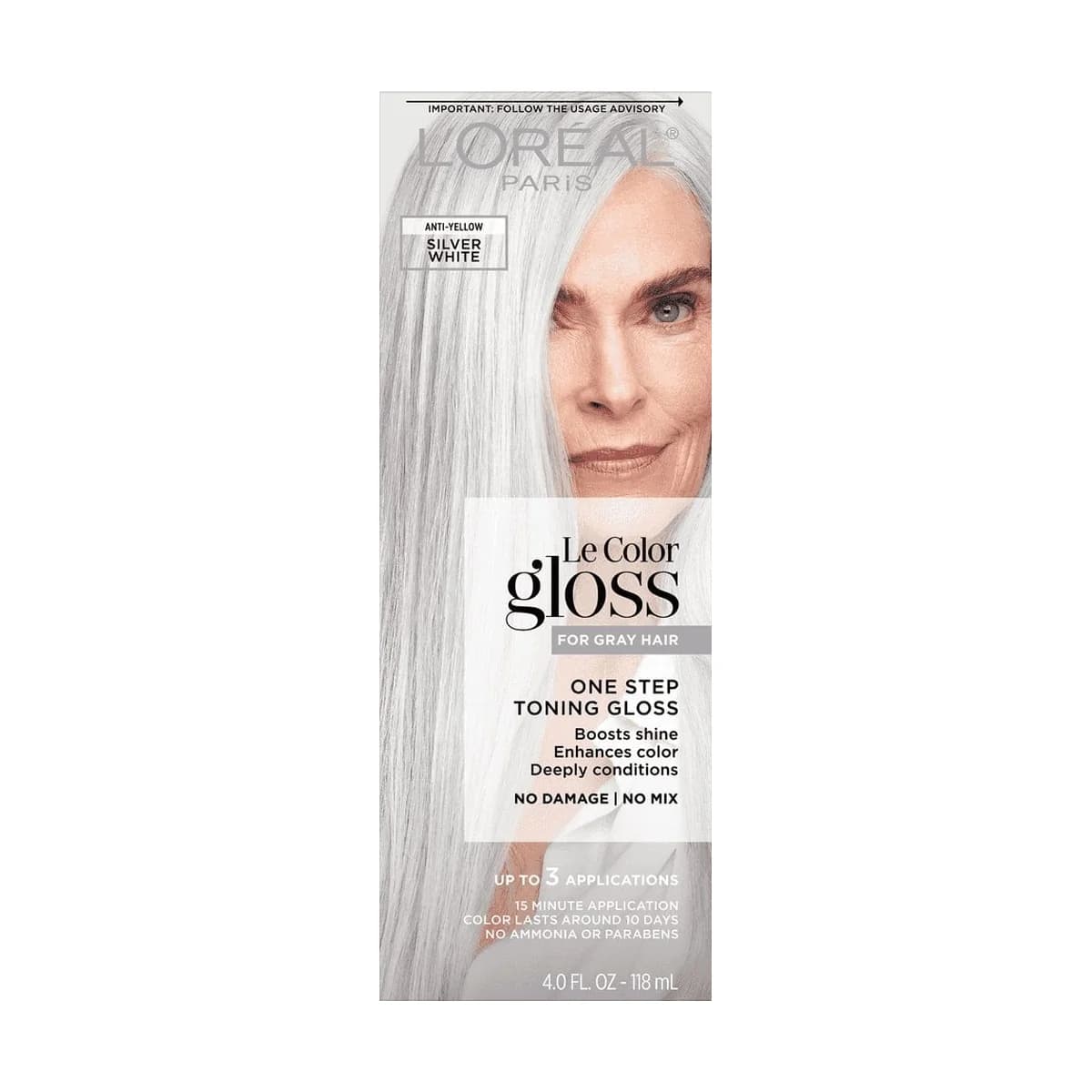 Loreal Paris Le Color Gloss One Step In-Shower Toning Gloss -Silver White