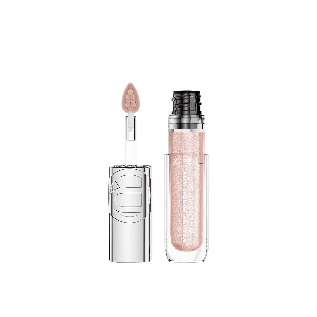 Loreal Paris Paradise Hyaluron Lip Oil Shimmer Infinite Lights for Plump, Shimmery Lips -Nude Lights