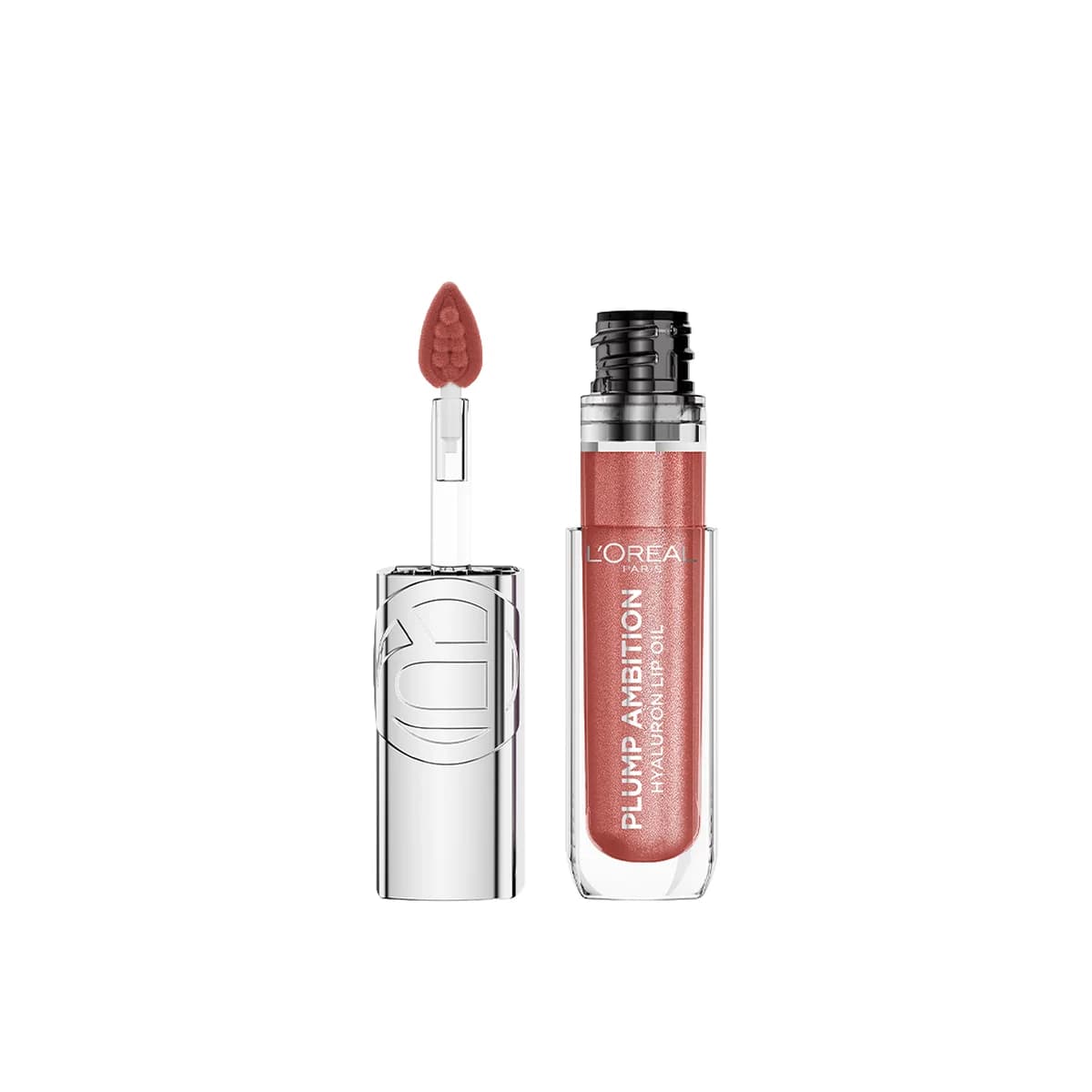 Loreal Paris Paradise Hyaluron Lip Oil Shimmer Infinite Lights for Plump, Shimmery Lips -Rose Lights