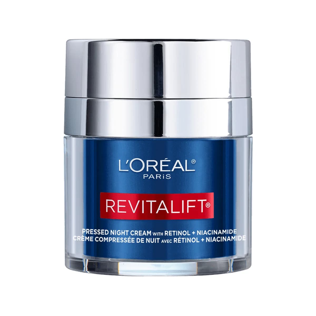 Loreal Paris RevitaLift Pressed Night Moisturizer with Retinol + Niacinamide -hydrates