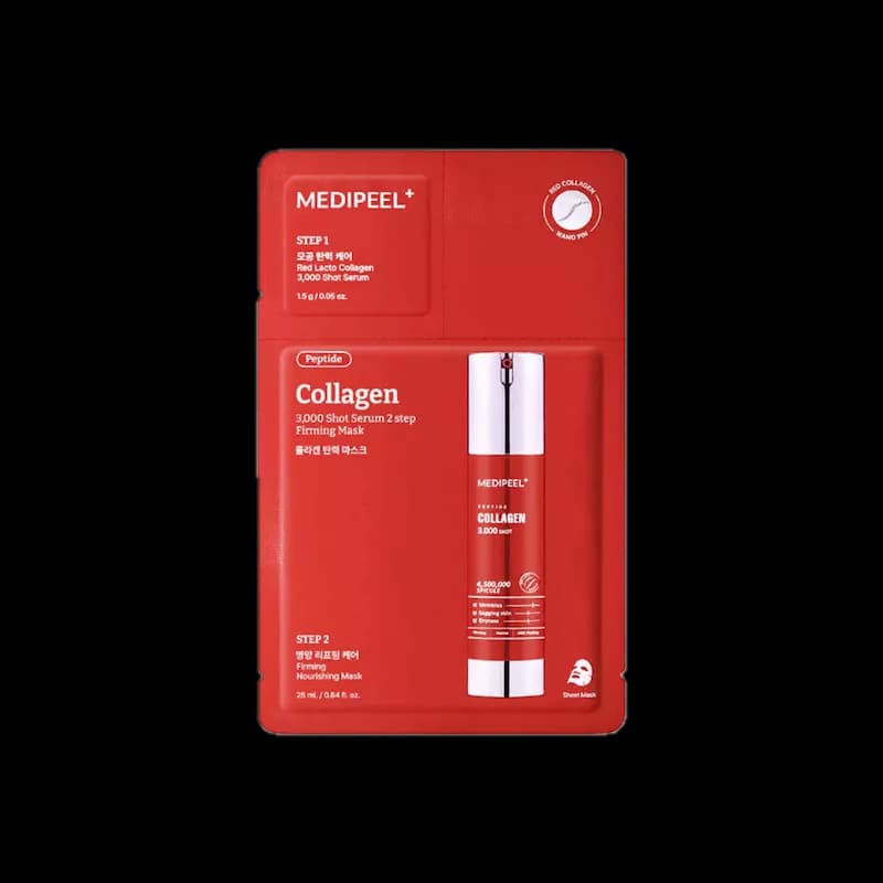 MEDIPEEL Red Lacto Collagen 3000 Shot Serum 2 Step Mask 5ea