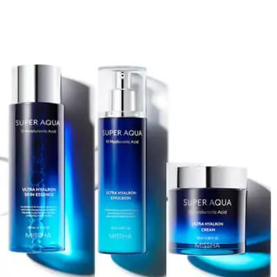 MISSHA Super Aqua Ultra Hyalon 3-piece Special Set (Skin Essence + Emulsion + Cream) 465ml