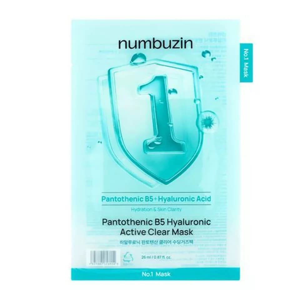 numbuzin No.1 Pantothenic B5 Hyaluronic Active Clear Mask 1 Sheet